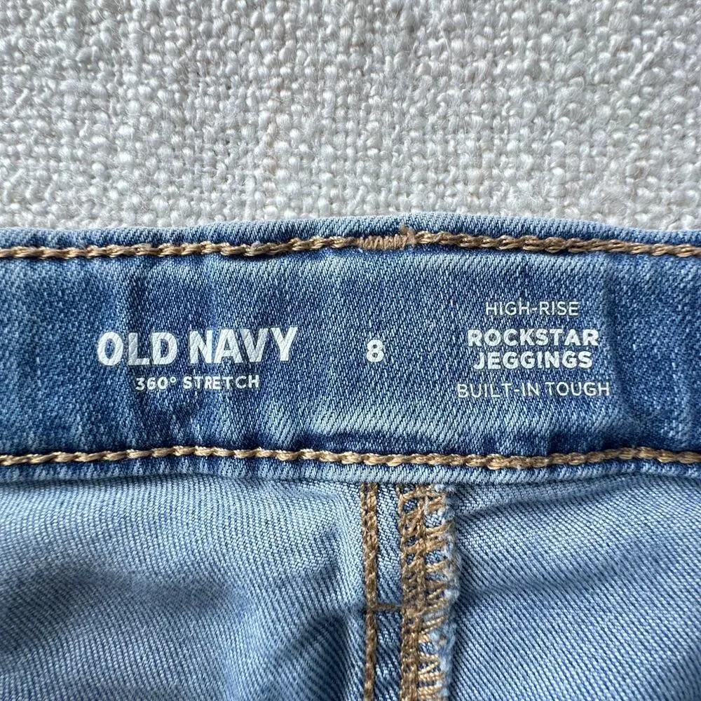 Old Navy Medium Wash Girl's Jeggings VGUC 8
